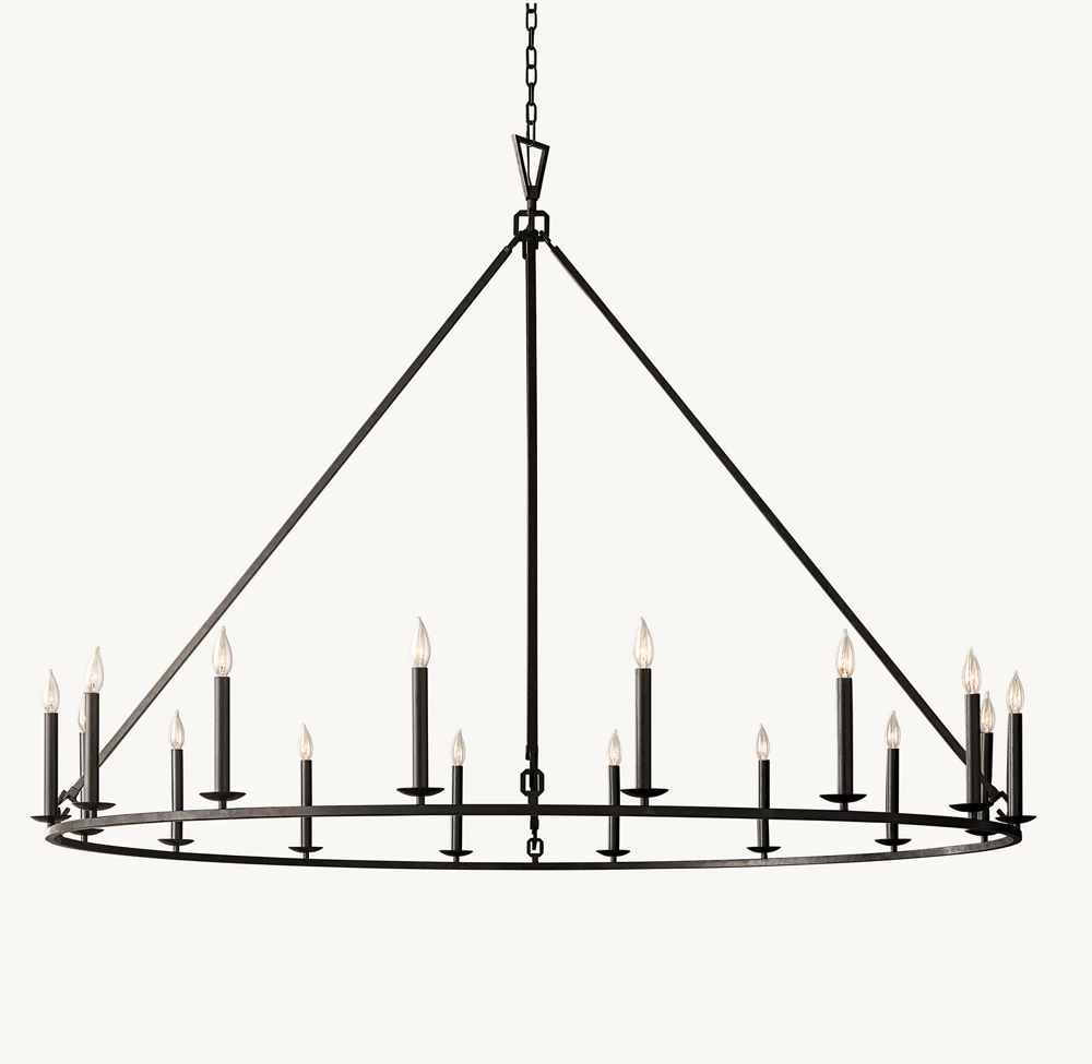 19TH C. ENGLISH OPENWORK ROUND CHANDELIER 72