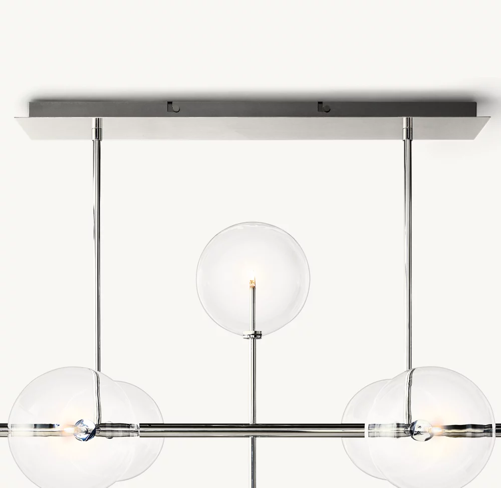GLASS GLOBE MOBILE LINEAR CHANDELIER - Image 3