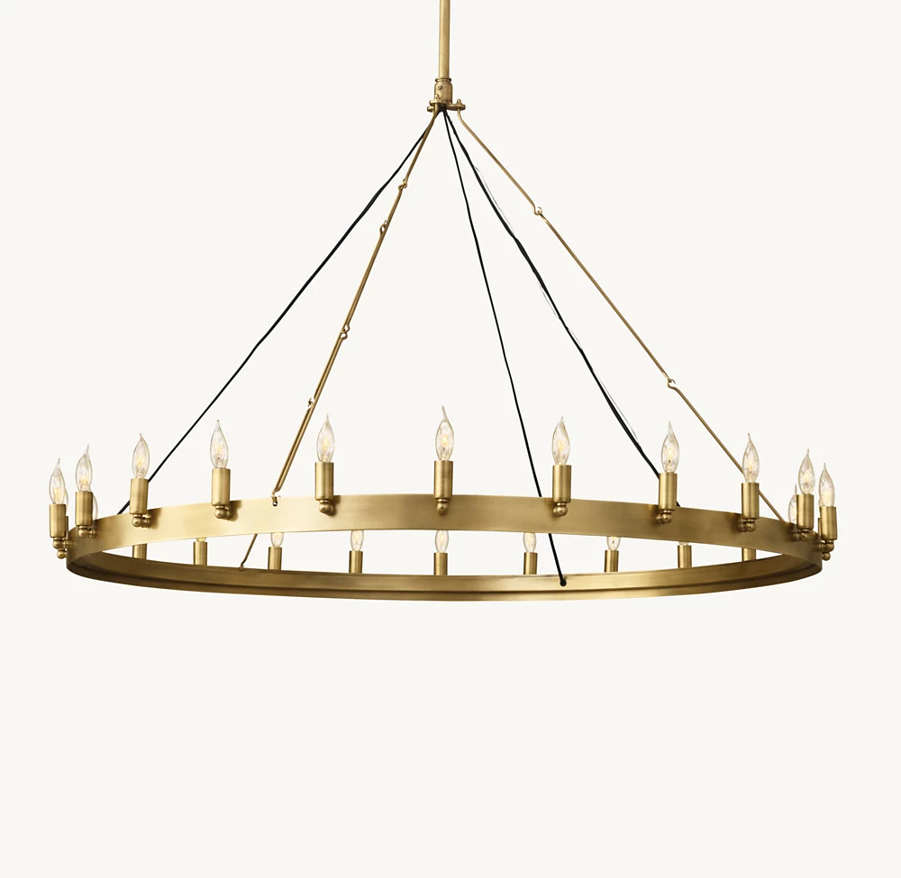 CAMINO VINTAGE CANDELABRA ROUND CHANDELIER 50