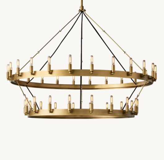 CAMINO VINTAGE FILAMENT TWO-TIER CHANDELIER 50
