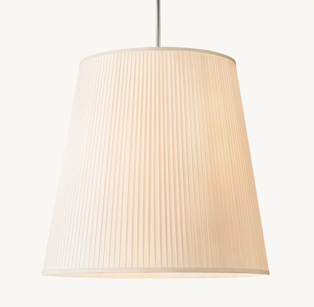 REED BLACK PLEATED BARREL PENDANT - Finish Options, Fabric Options