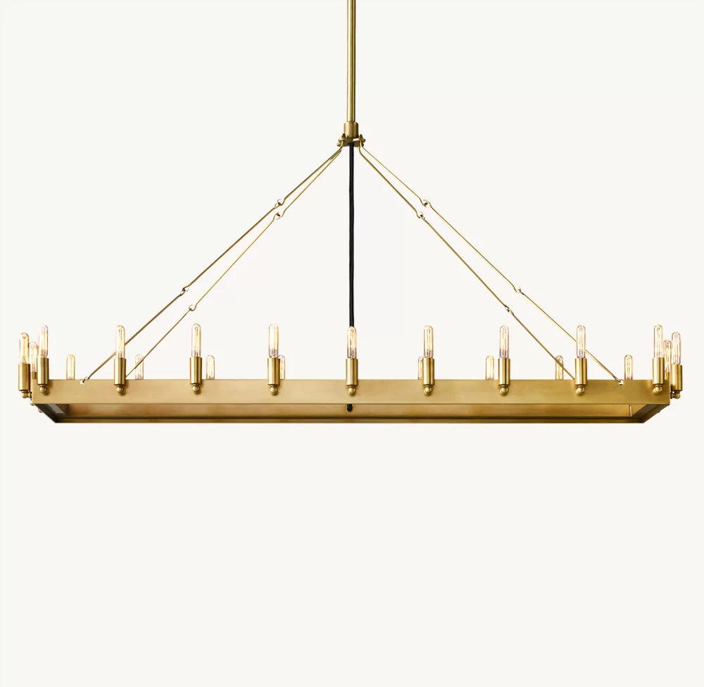 CAMINO VINTAGE FILAMENT RECTANGULAR CHANDELIER 52