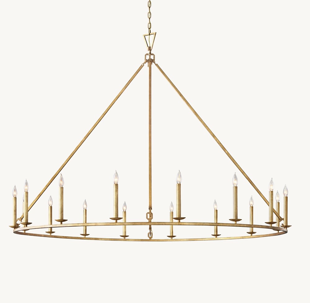 19TH C. ENGLISH OPENWORK ROUND CHANDELIER 72