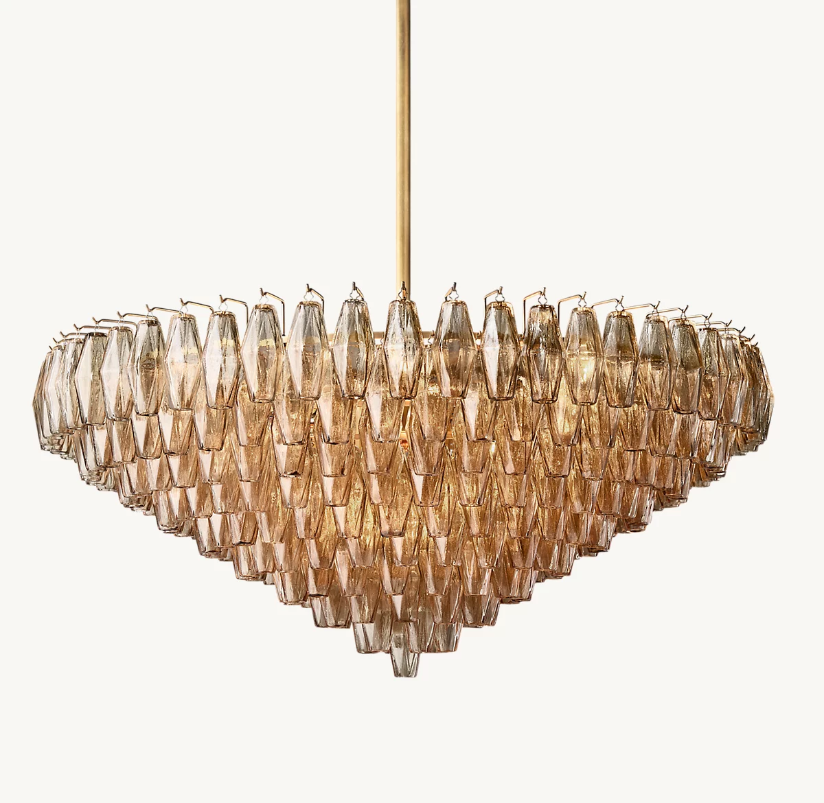 CHIARA SMOKE GLASS TIERED ROUND CHANDELIER 47